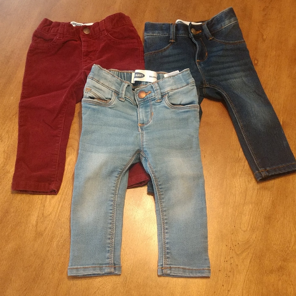 Lot of 3 Toddler girl pants